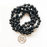 Bracelet Mala en Obsidienne